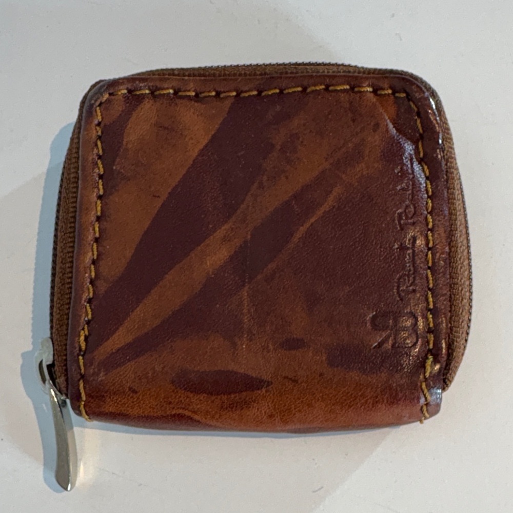 Renato Balestra Leather zip-around coin purse smal wallet